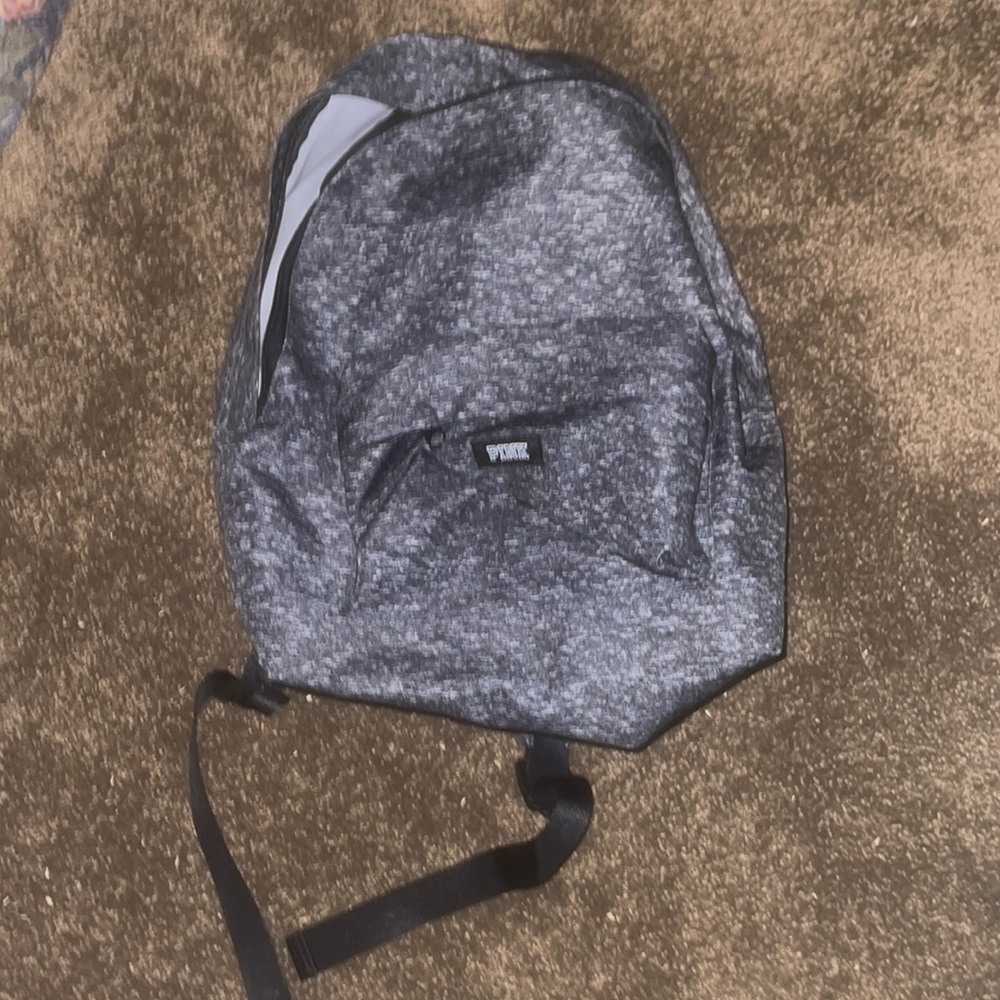 Pink Medium Sized Grey Backpack - image 1